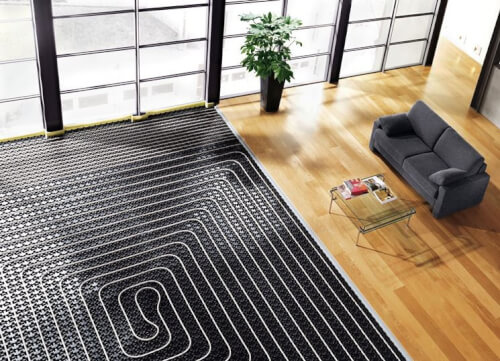 Immagine di un sistema di riscaldamento a pavimento, una soluzione efficiente ed ecologica per riscaldare la tua casa