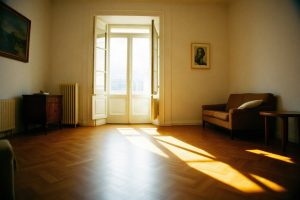 Stanza con pavimento in legno: il lavoro del parquettista Sant'Eustachio