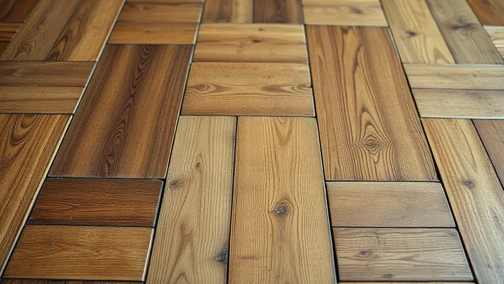 Pavimento in legno a corsi sfalsati