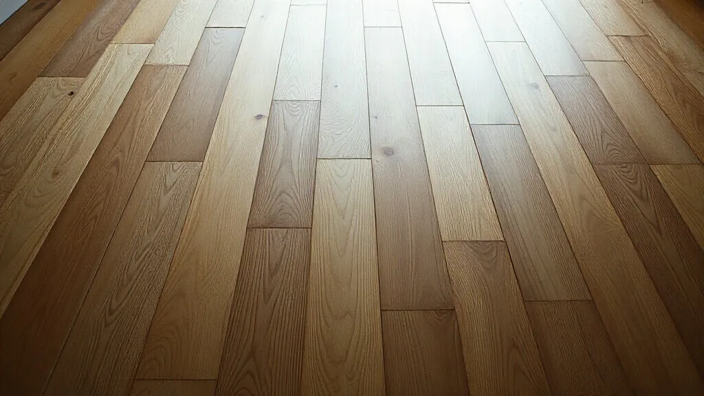 Pavimento in legno posato a correre visto dall'alto