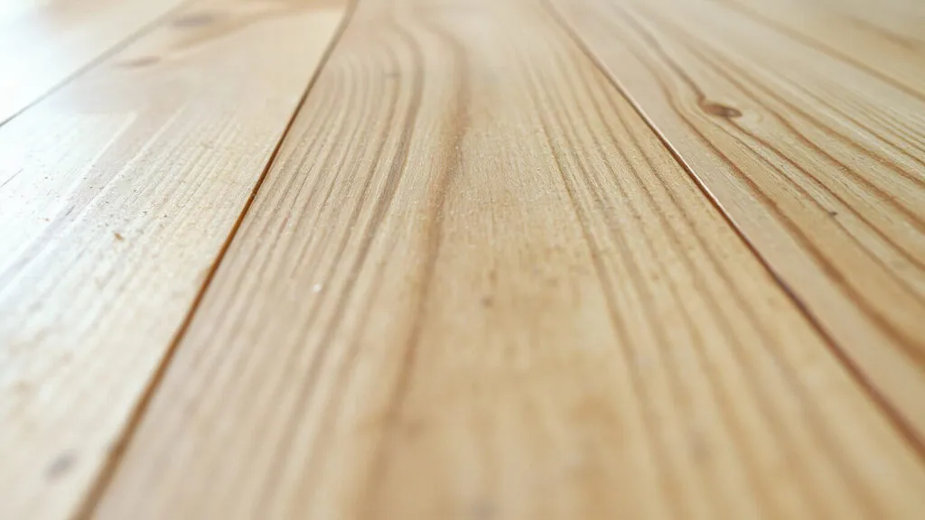 Venatura di un pavimento in legno appena levigato, con il poro del legno aperto
