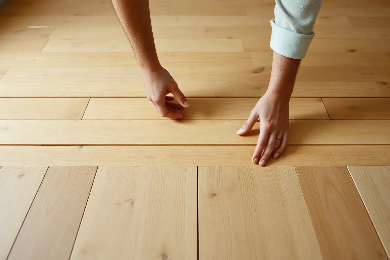 Posa flottante di un parquet prefinito ad incastro