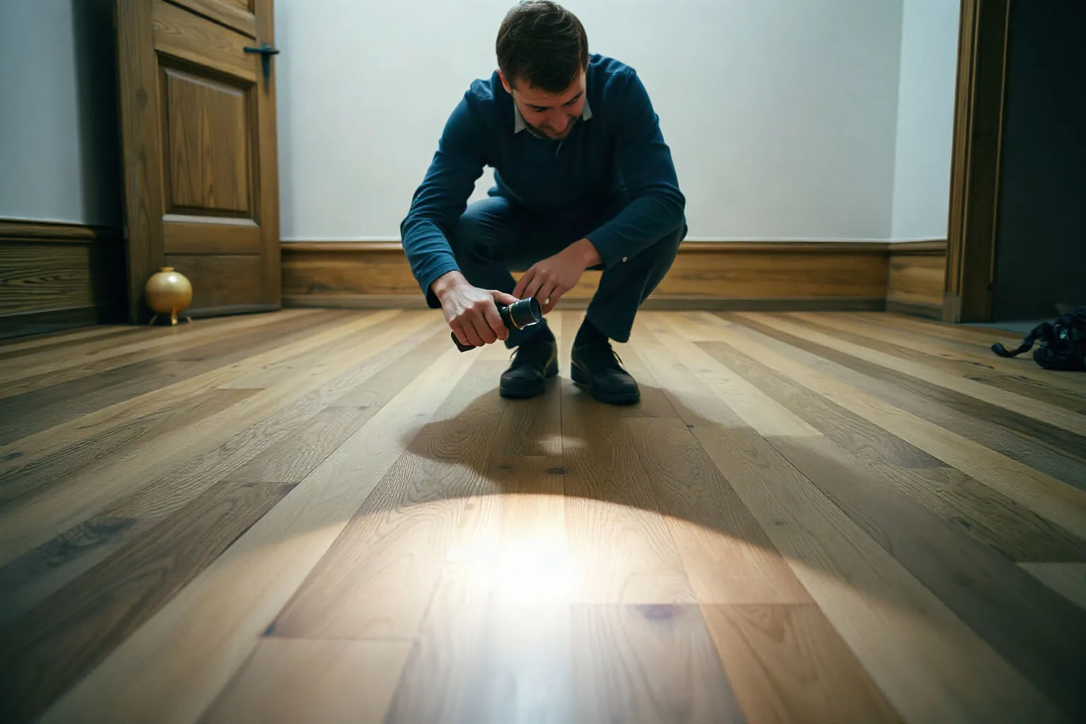 Sopralluogo su un parquet con controllo della superficie