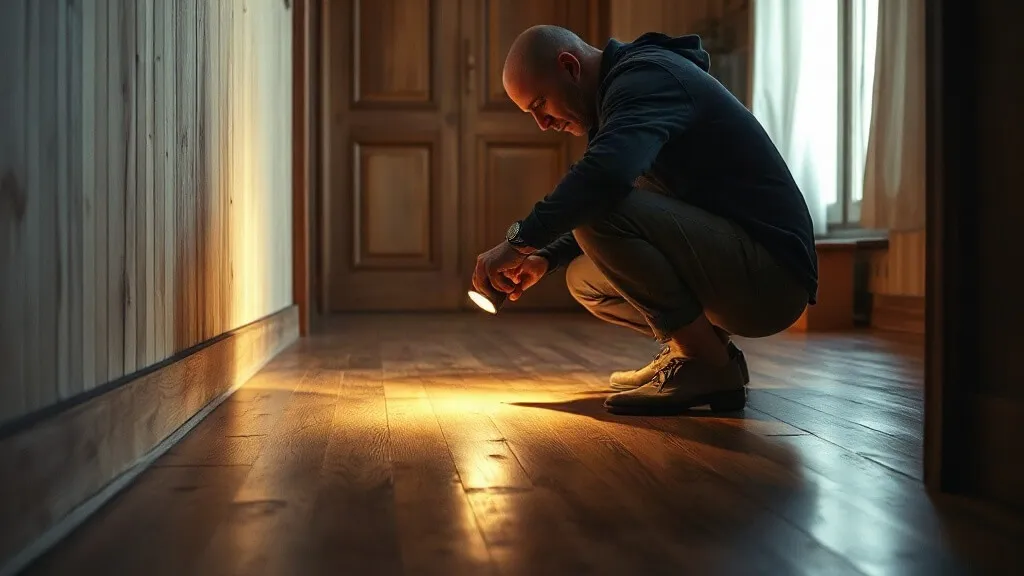Controllo della planarità a luce radente durante il sopralluogo
